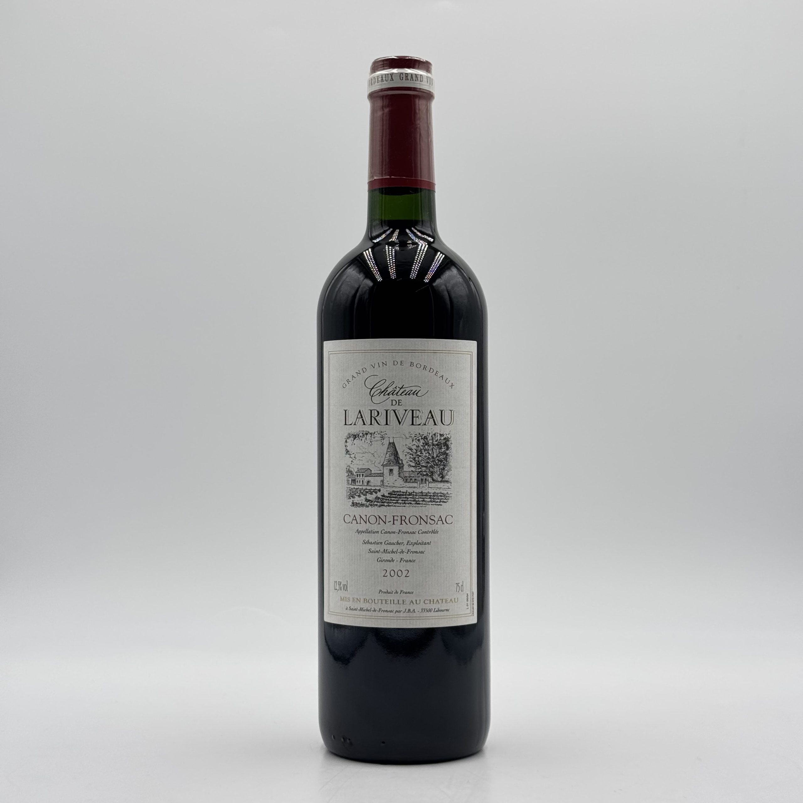 Chateau "DE LARIVEAU" Canon Fronsac Rouge 2002