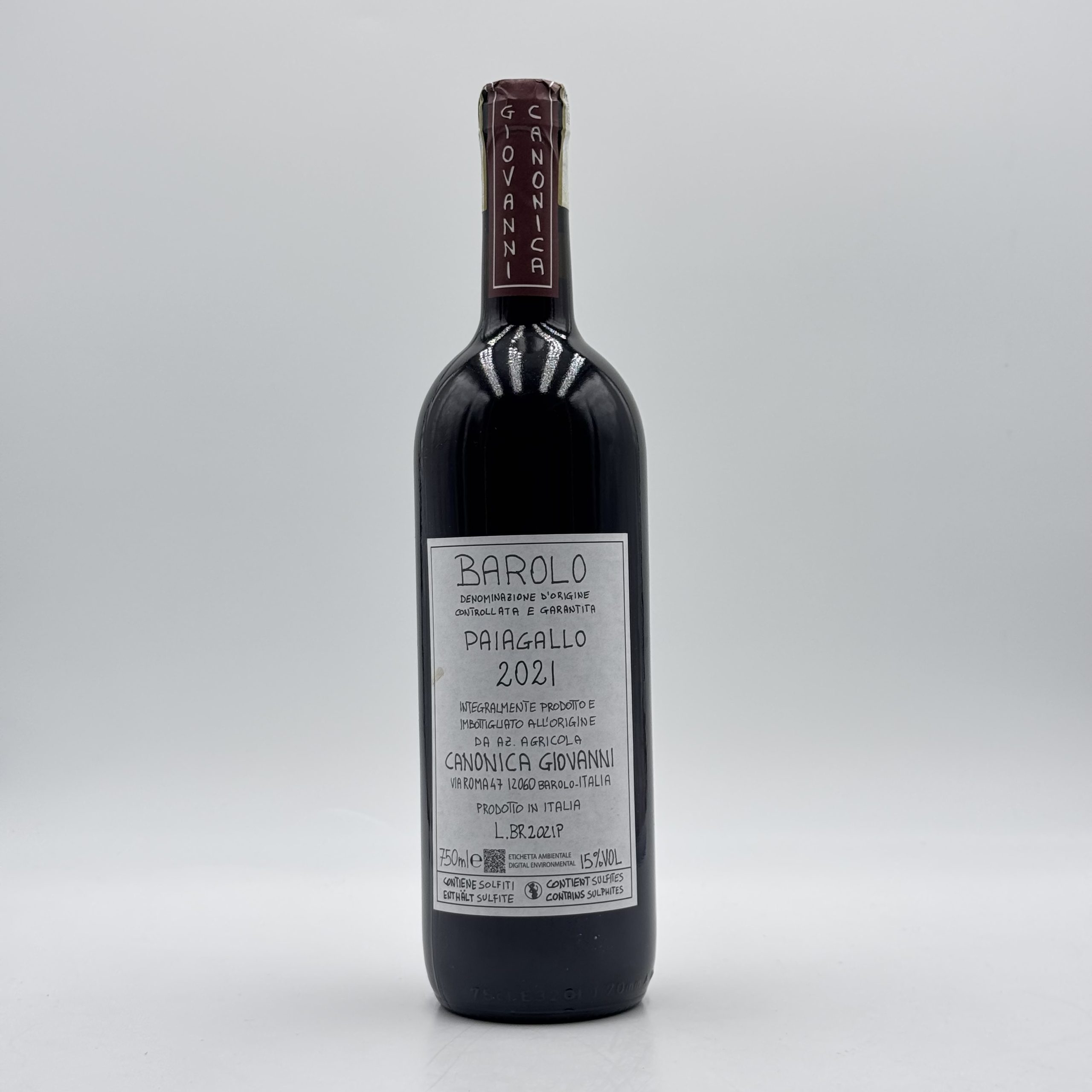 Barolo "Paiagallo" 2021 - Giovanni Canonica